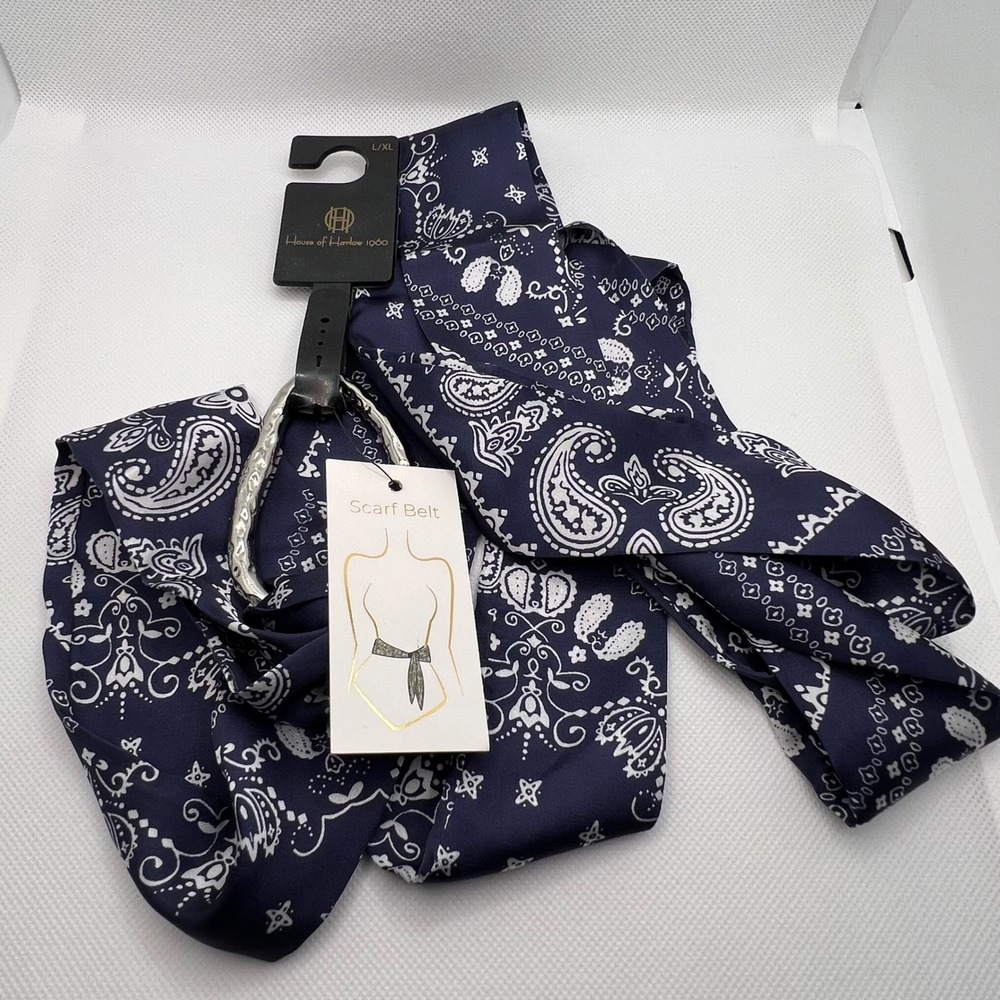 NWT House of Harlow 1960 Paisley Scarf Belt L/XL
